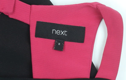 Next Women's Black Pink Colourblock Bodycon Dress