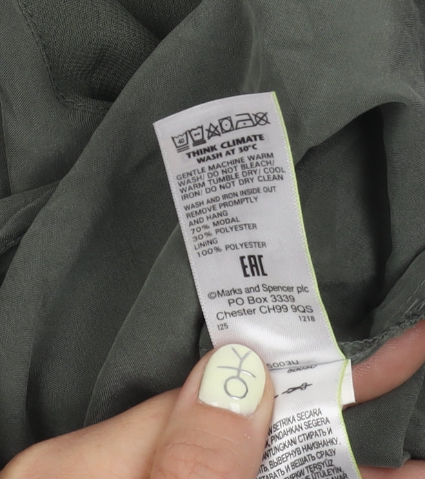 Womens UK Size 8 Marks and Spencer Green Basic Tank