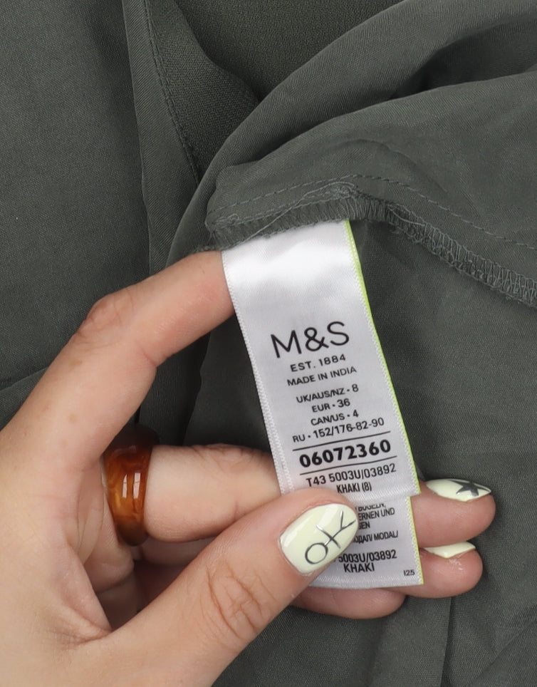 Womens UK Size 8 Marks and Spencer Green Basic Tank