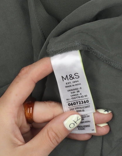 Womens UK Size 8 Marks and Spencer Green Basic Tank