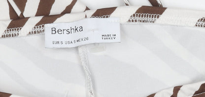 Bershka Women's Zebra Print Flared Trousers S