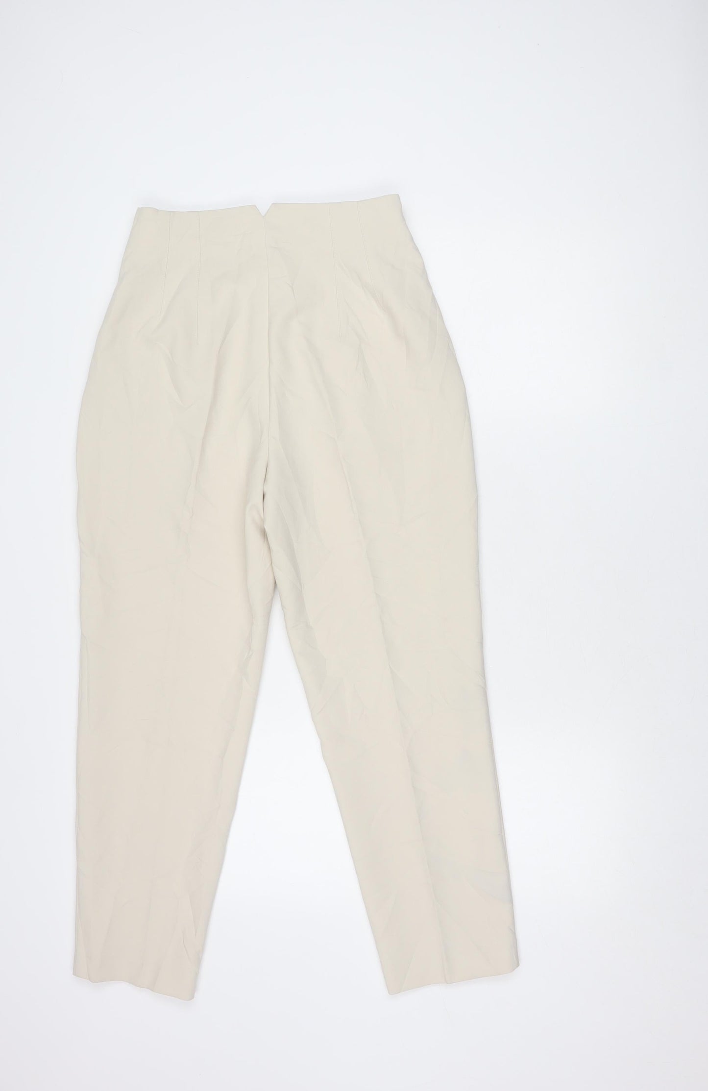 Womens UK Size M Zara Regular Fit  Beige Trousers