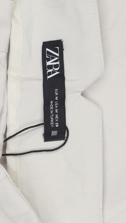 Womens UK Size M Zara Regular Fit  Beige Trousers