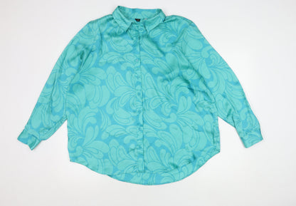 Womens UK Size 16 Et Vous Blue Basic Blouse