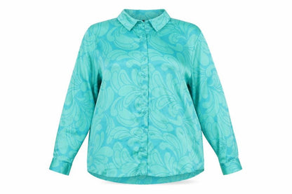Womens UK Size 16 Et Vous Blue Basic Blouse