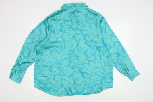 Womens UK Size 16 Et Vous Blue Basic Blouse