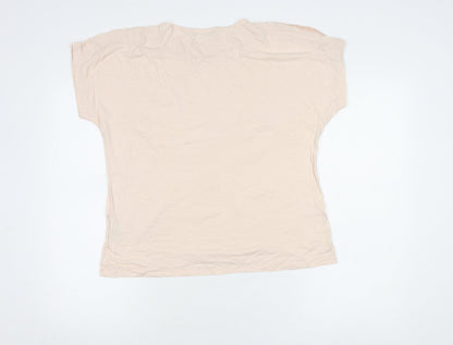 Womens UK Size 14 Marks and Spencer Pink Basic T-Shirt