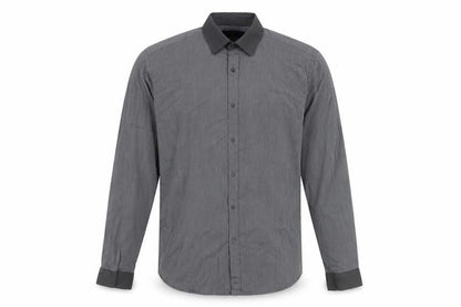 Next Men's Grey Slim Fit Long Sleeve Shirt
