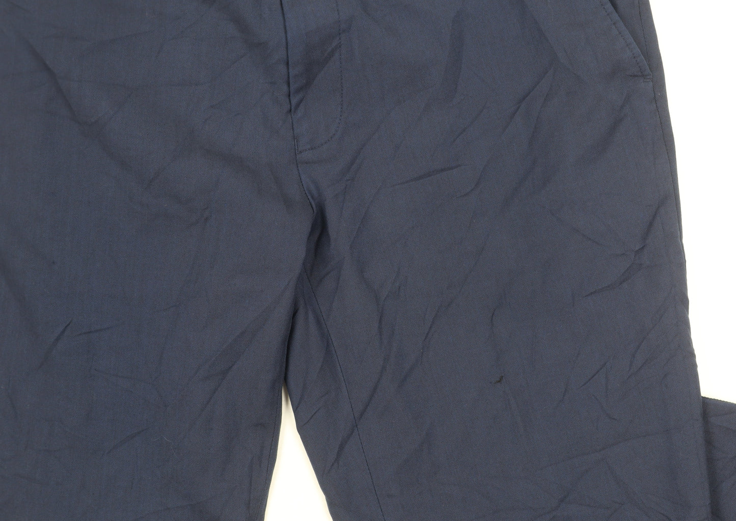 Marks and Spencer Men's Blue Regular Trousers 32
