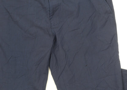 Marks and Spencer Men's Blue Regular Trousers 32