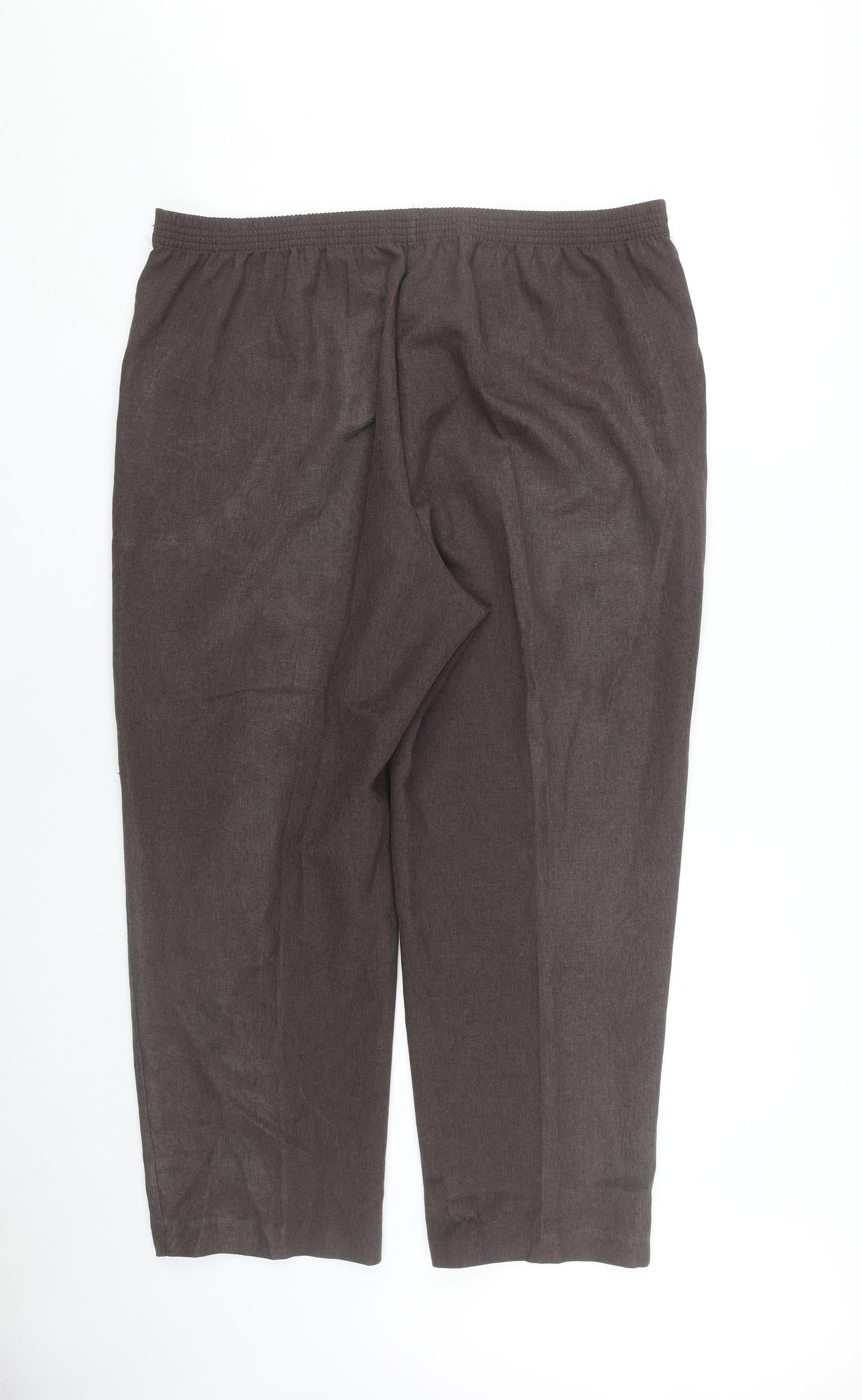 BM Collection Women’s Brown Polyester Trousers Size 18
