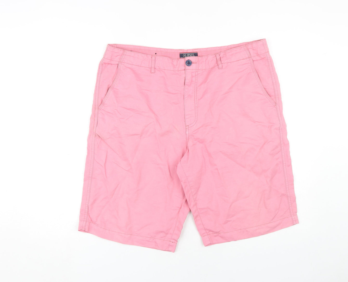 Oliphil Men's Pink Chino Shorts, Size 46, Casual Style