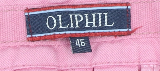 Oliphil Men's Pink Chino Shorts, Size 46, Casual Style