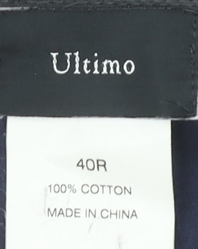 Ultimo Men's Black Trousers 40R with Button Closure