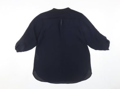 Womens UK Size 12 Dorothy Perkins Blue Basic Blouse