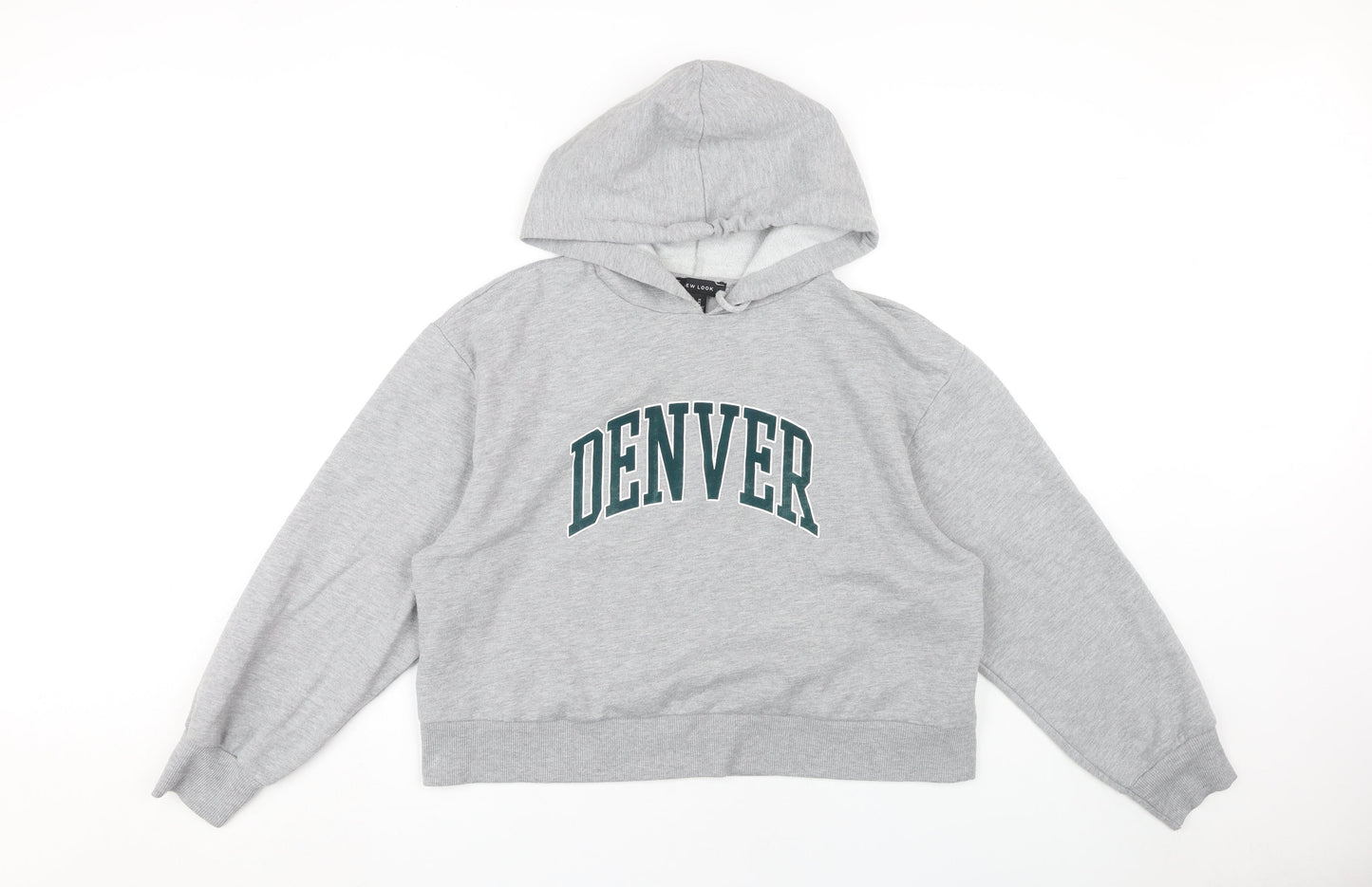 New Look Women's Grey Pullover Hoodie M