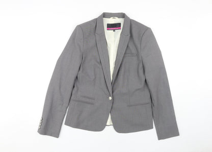 Next Women's Grey Slim Fit Blazer Size 14