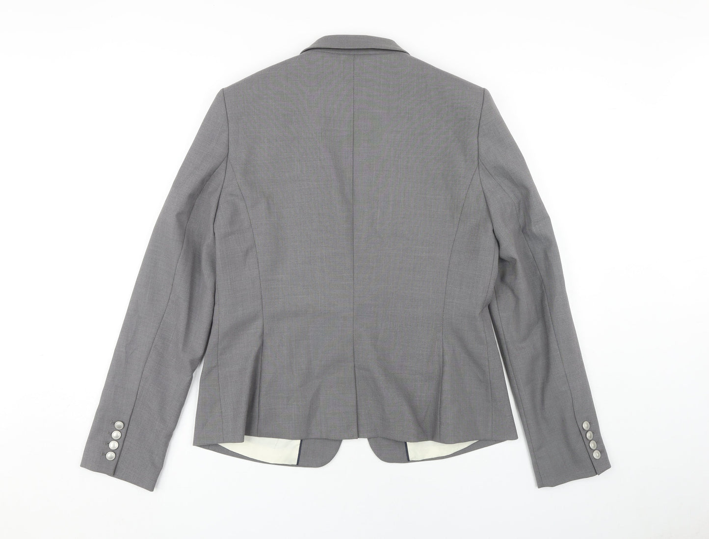 Next Women's Grey Slim Fit Blazer Size 14