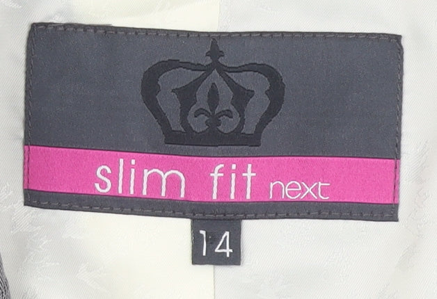 Next Women's Grey Slim Fit Blazer Size 14