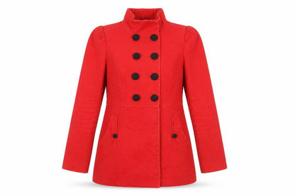 Womens UK Size 12 H&M Red Pea Coat