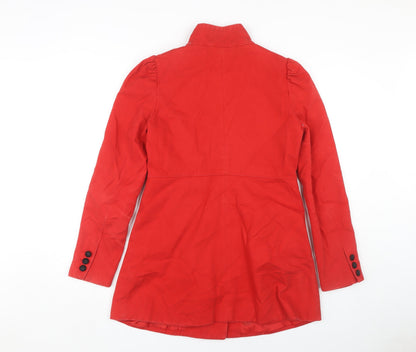 Womens UK Size 12 H&M Red Pea Coat