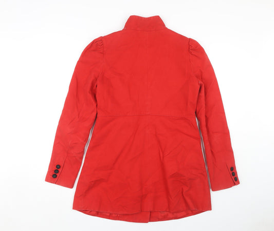 Womens UK Size 12 H&M Red Pea Coat