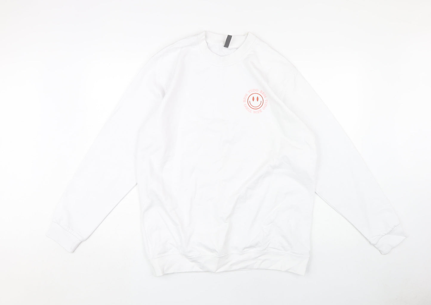 Kariban Unisex White Pullover Sweatshirt L