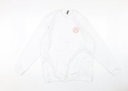 Kariban Unisex White Pullover Sweatshirt L