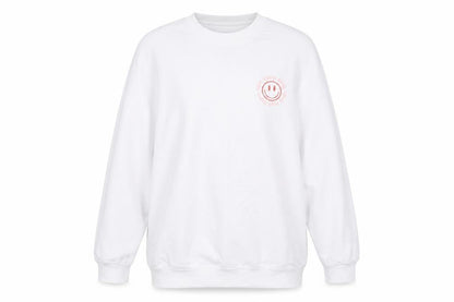 Front view of Kariban unisex white pullover sweatshirt l