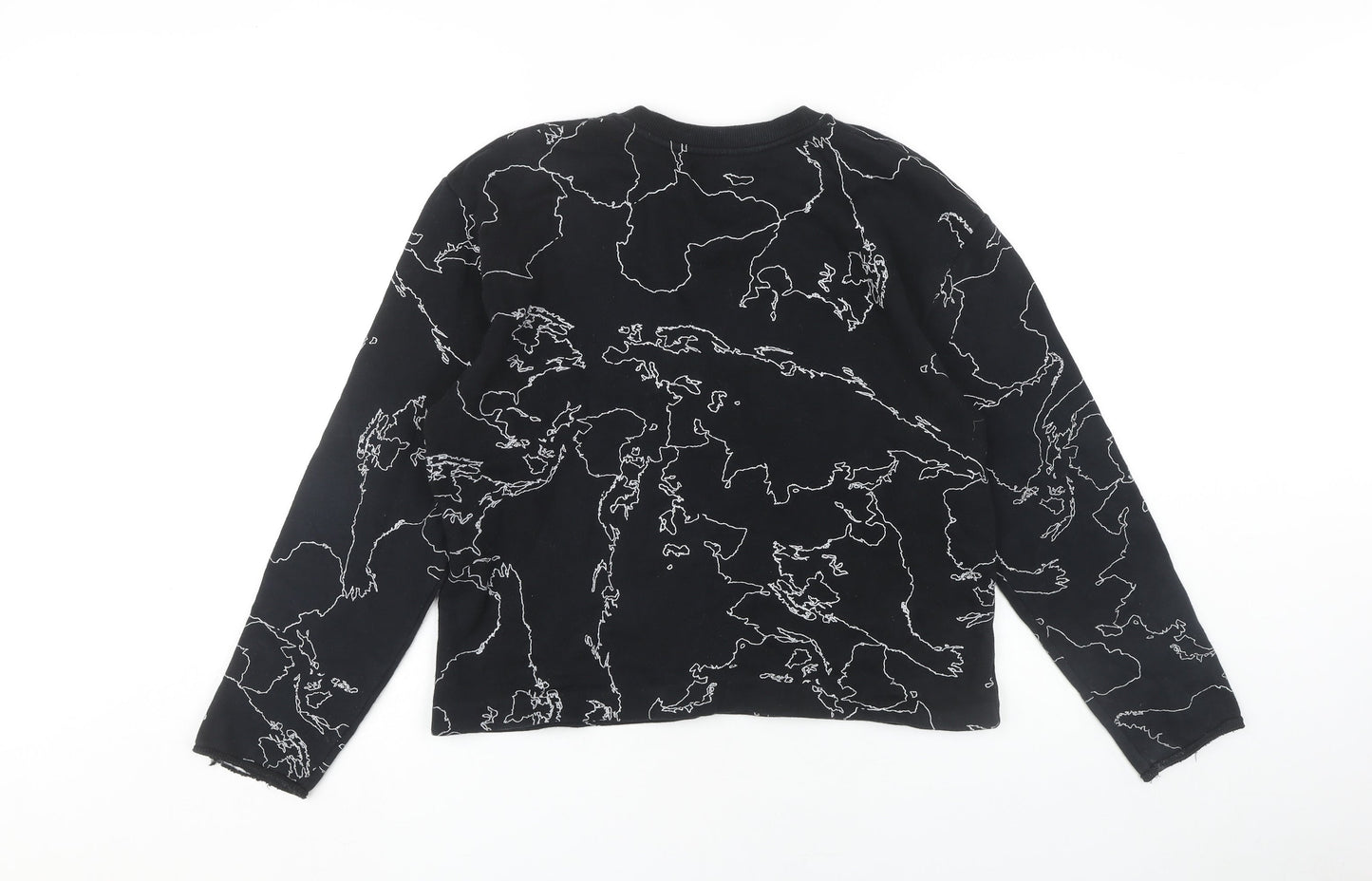 ZARA MAN Black Graphic Print Sweatshirt Med Men