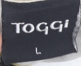 Toggi Men's Black Striped Polo, Long Sleeve, Size L