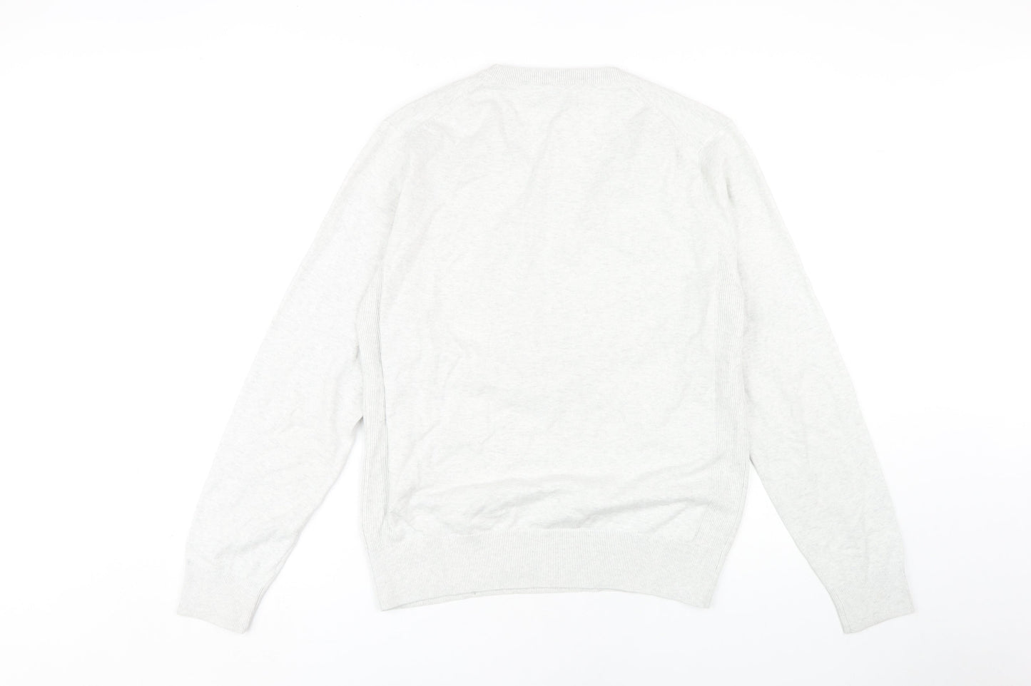 Next Men's Grey V-Neck Pullover Jumper Size M