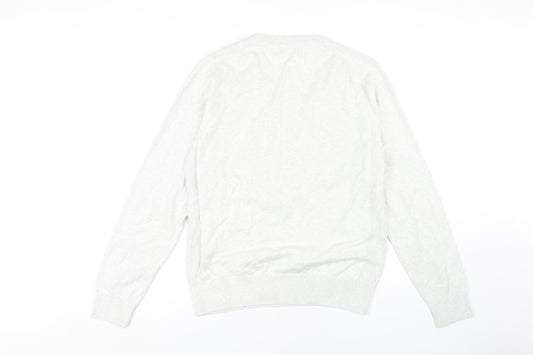 Next Men's Grey V-Neck Pullover Jumper Size M