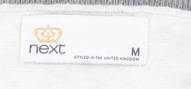 Next Men's Grey V-Neck Pullover Jumper Size M