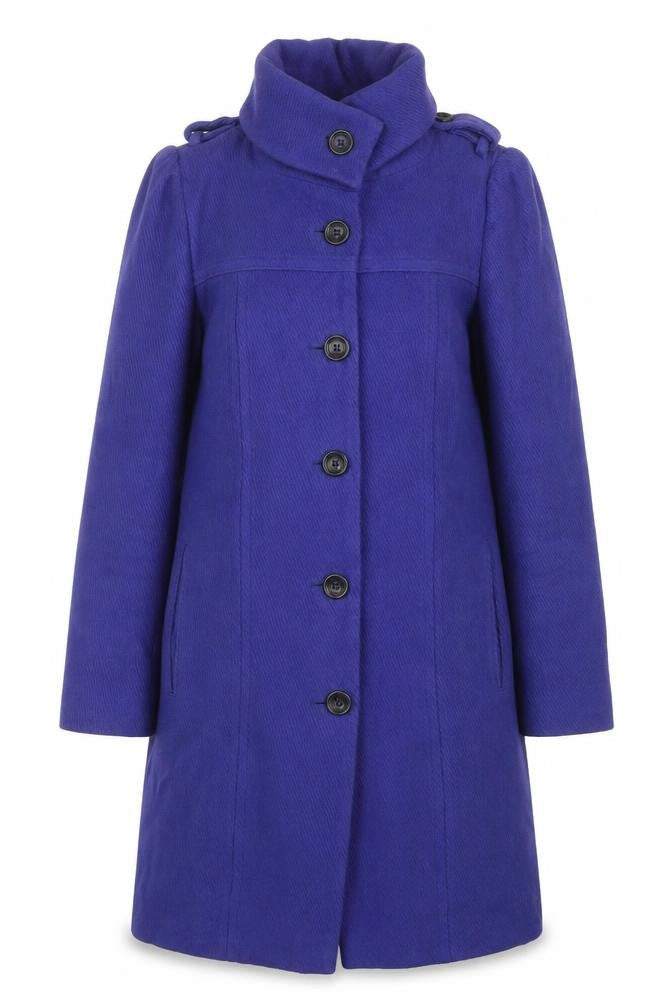Womens UK Size 10 ASOS Blue Overcoat