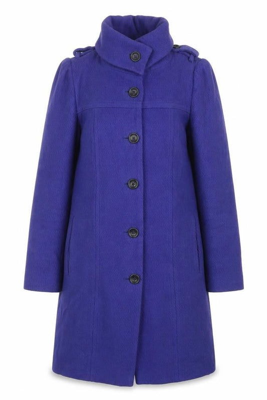 Womens UK Size 10 ASOS Blue Overcoat
