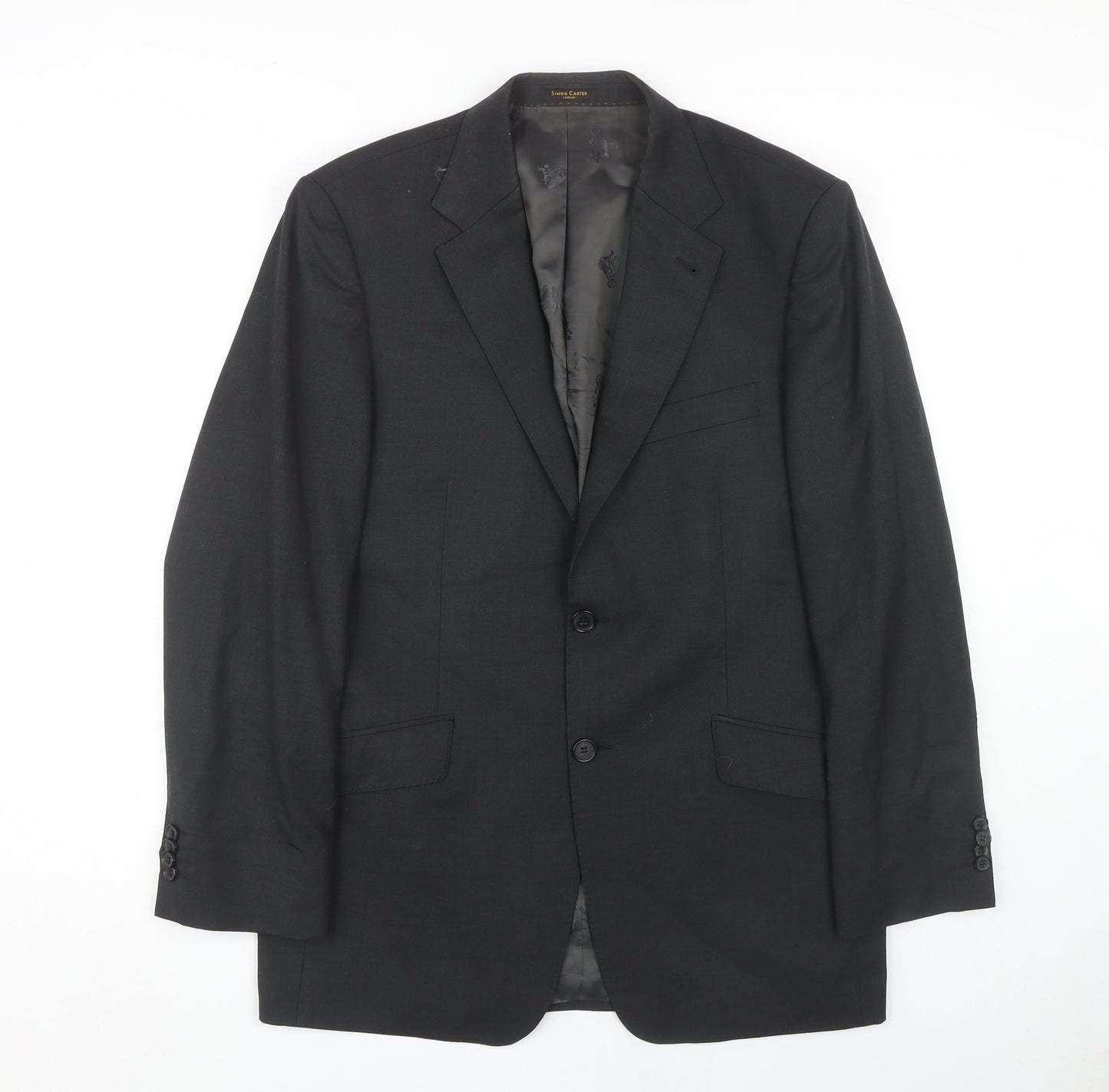 Mens UK Size 38 Simon Carter Regular Grey Suit Jacket