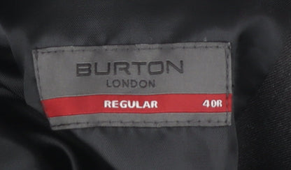 Mens UK Size 40 Burton Regular Black Suit Jacket
