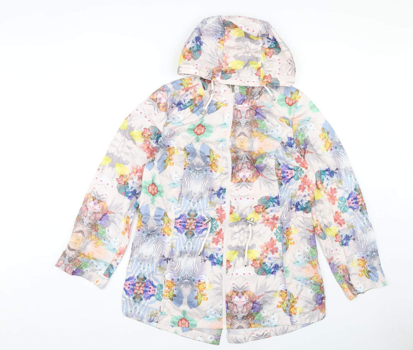 Susan Graver Women's Multicoloured Floral Puffer Jacket M