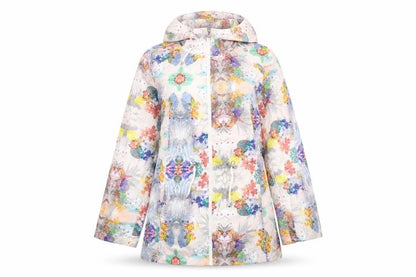 Susan Graver Women's Multicoloured Floral Puffer Jacket M