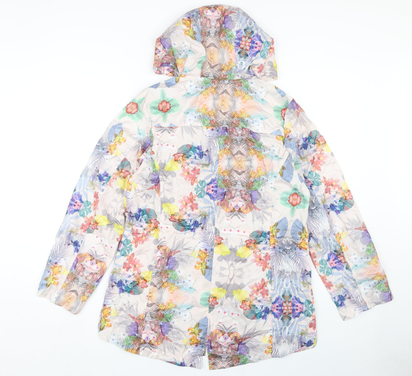 Susan Graver Women's Multicoloured Floral Puffer Jacket M