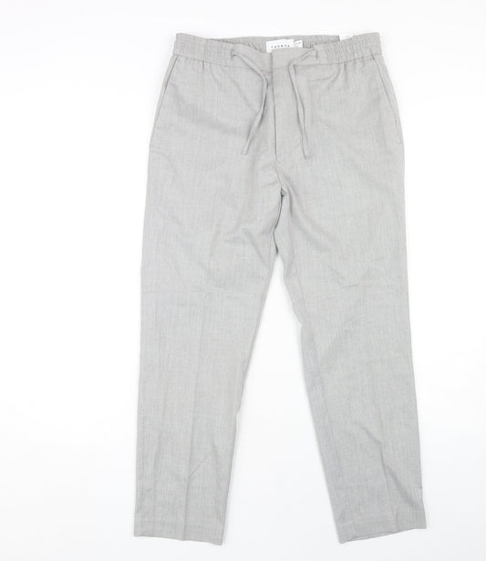 Topman Men's Grey Jogger Trousers Size W32 L30 New