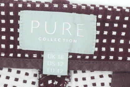Pure Collection Women's Geometric Trousers Size 16