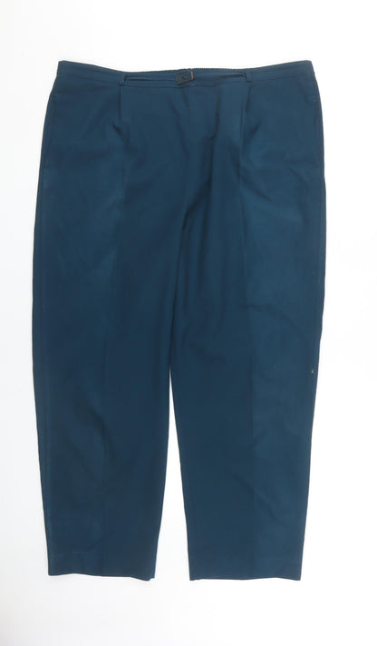 Bm Collection Women's Blue Trousers Size 18 Regular Fit