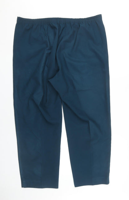 Bm Collection Women's Blue Trousers Size 18 Regular Fit