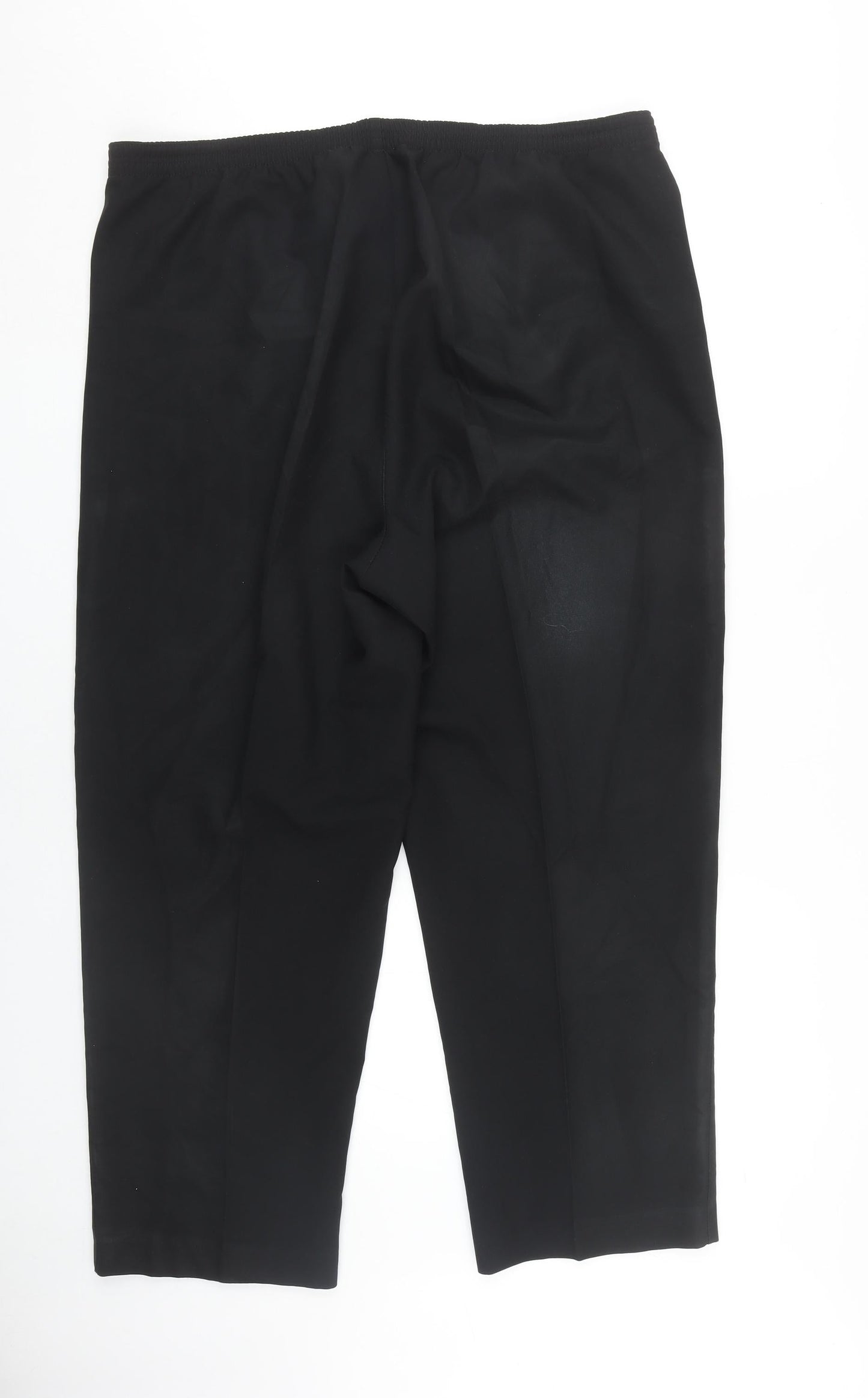 BM Women's Black Polyester Trousers Size 18