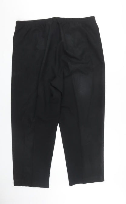 BM Women's Black Polyester Trousers Size 18
