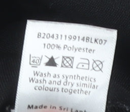 BM Women's Black Polyester Trousers Size 18