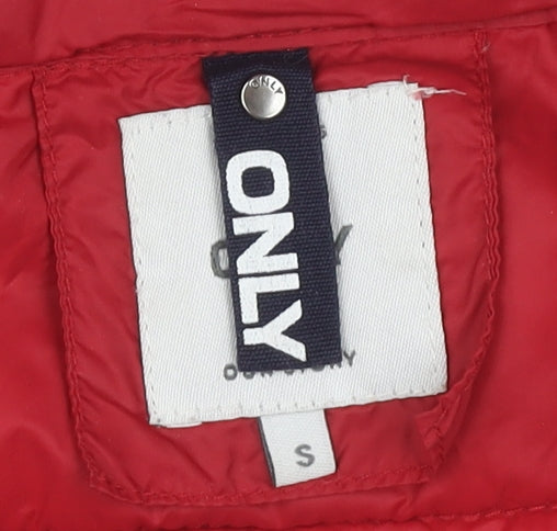 Womens UK Size S Only Red Puffer Jacket