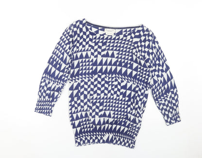 Next Women's Blue Pullover Jumper, Size 12, Boat Neck
